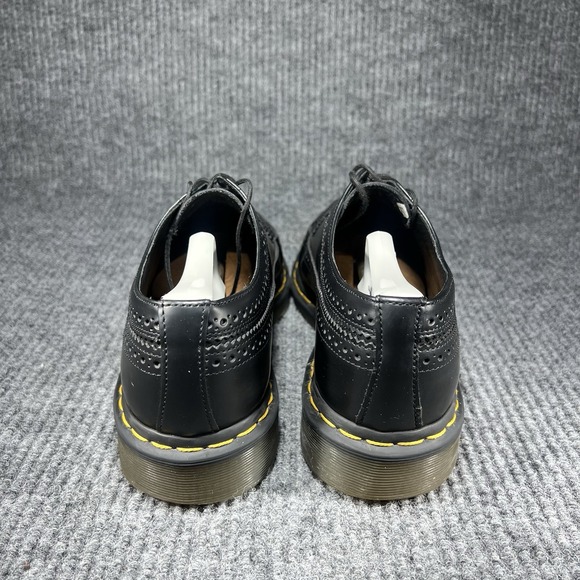 Doc Martens 3989 Brogue Men's Size 11 Yellow Stitch Smooth Leather Wingtip Shoes - Picture 4 of 14